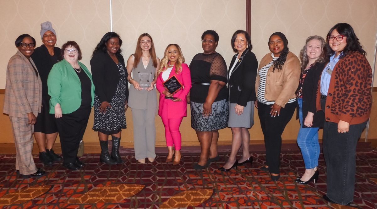 Waubonsee Community College employees gathered to honor Executive Vice President and Chief of Staff Dr. Toya Webb, recently named a 2026 Woman of Power by the Quad County Urban League.