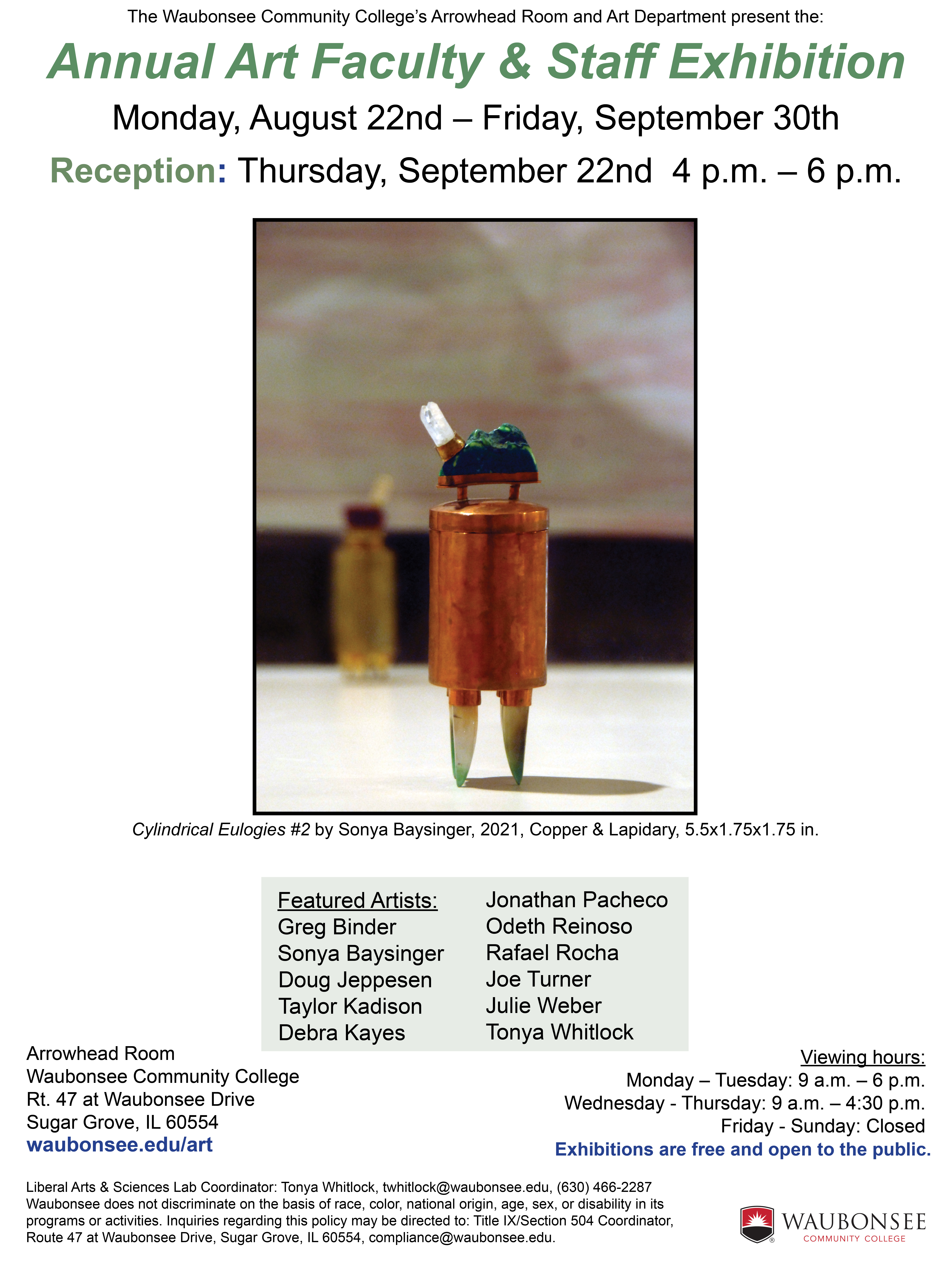 Annual Art Faculty & Staff Exhibition