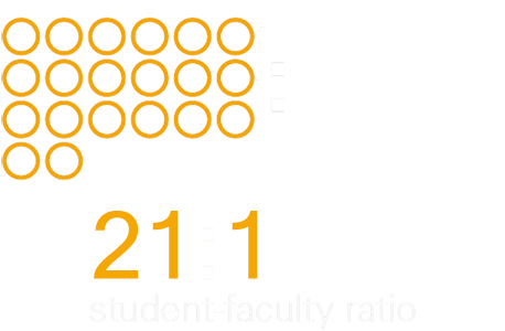 AY2025 Fast Fact - 21:1 student-faculty ratio