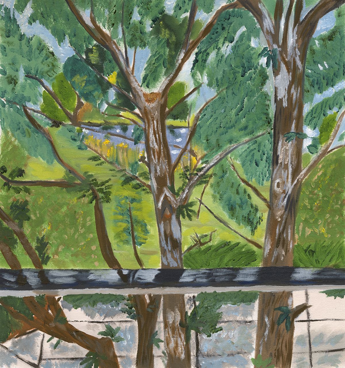 Carlene Lietzow, “Window View”, 2017, Oil on Canvas, 13 ½ x 12 ½ in.