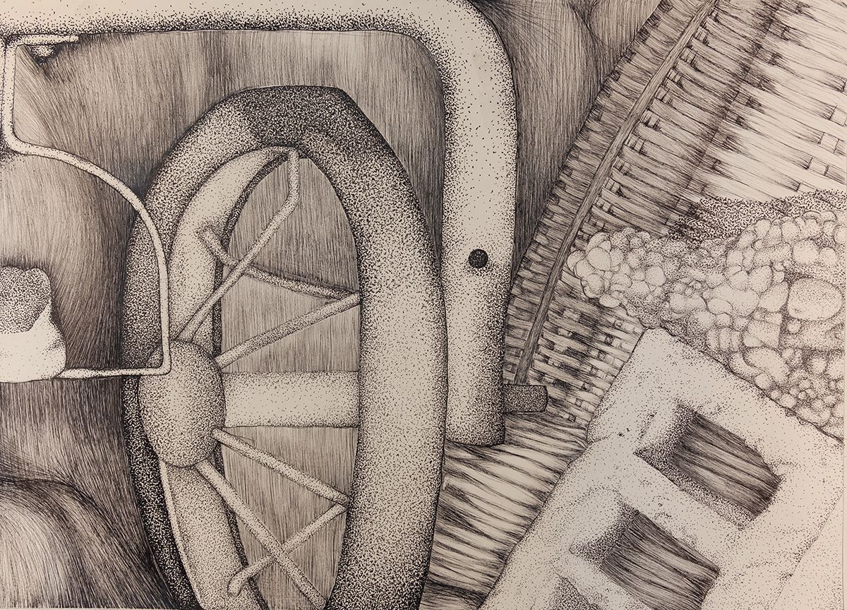 2018, Ink on paper, 18 x 24 in.
