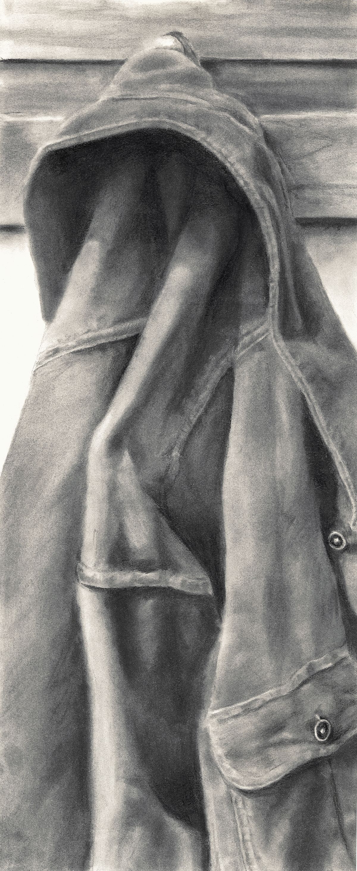 2019, Charcoal on paper, 24 x 9 in.