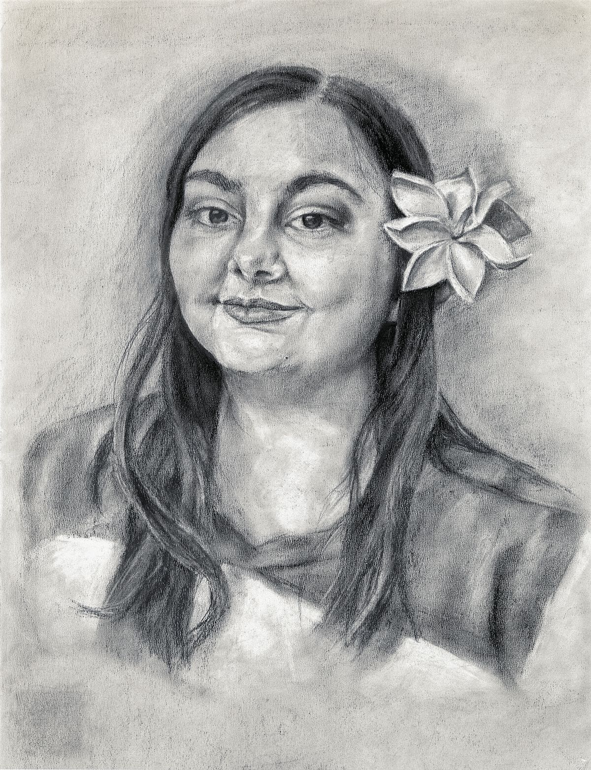 2019, Charcoal on paper, 24 x 30 in.