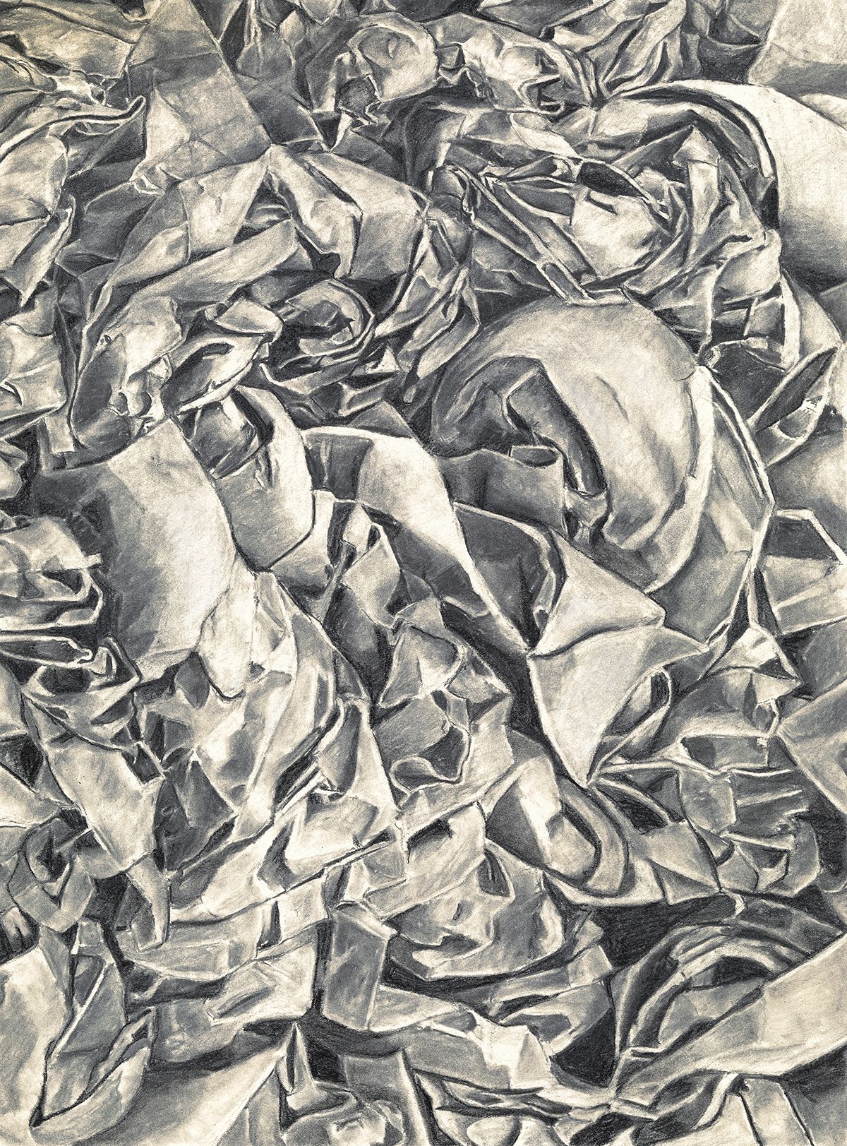 2019, Charcoal on paper, 24 x 18 in.