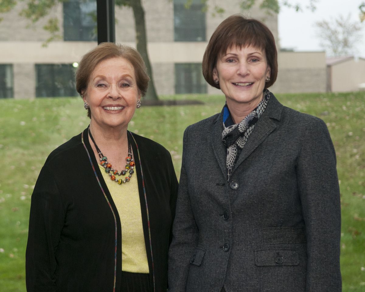 Dr. Sobek with holocaust speaker and author, Marion Blumenthal Lazan.