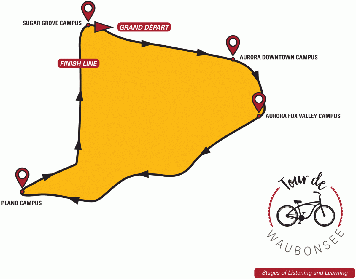Tour de Waubonsee - Bike Route Map