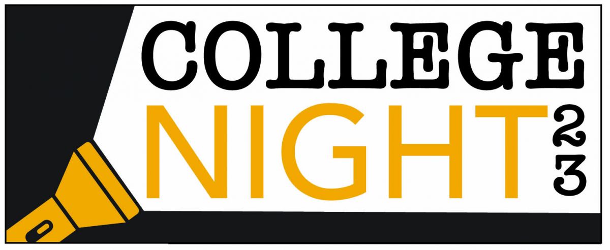 logo showing College Night with flashlight