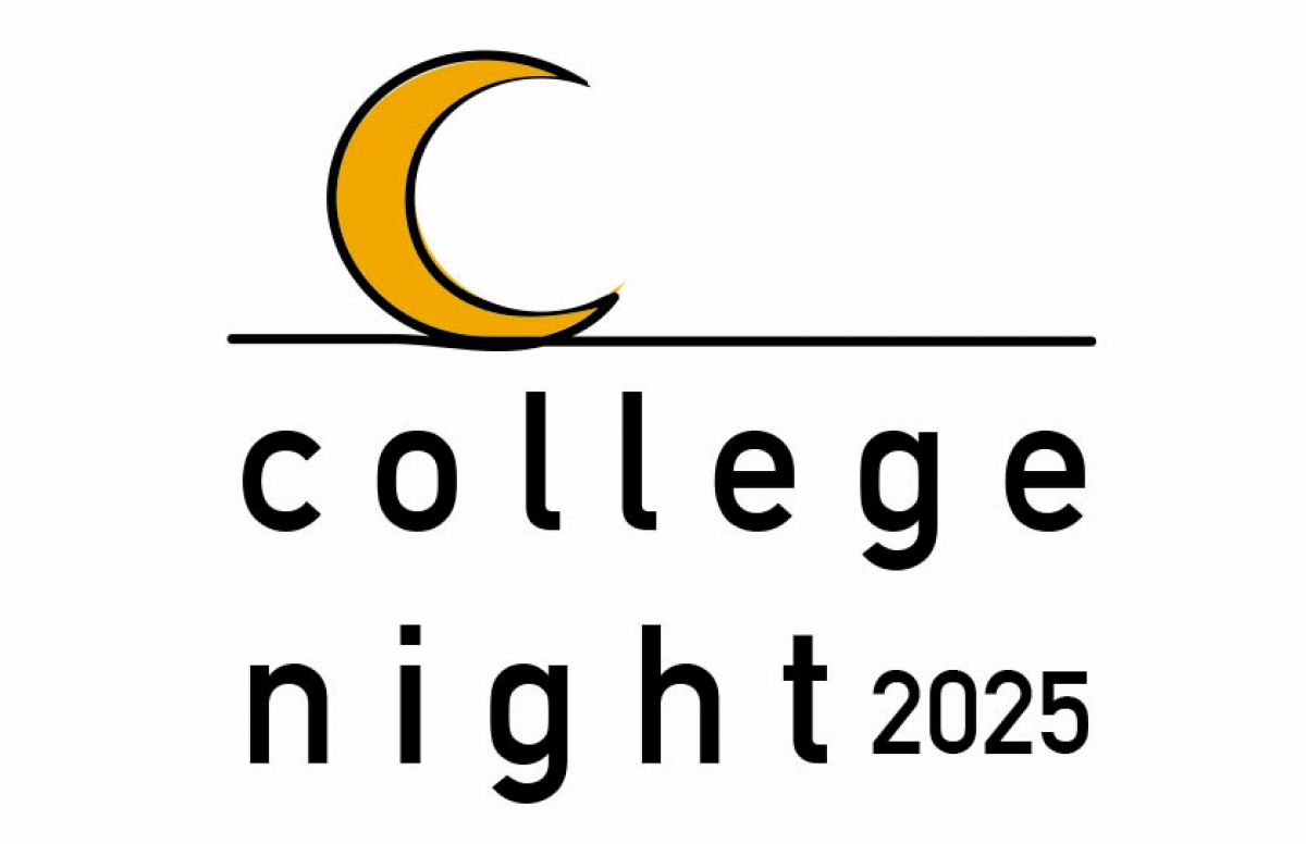 illustration of half moon with College Night 2025