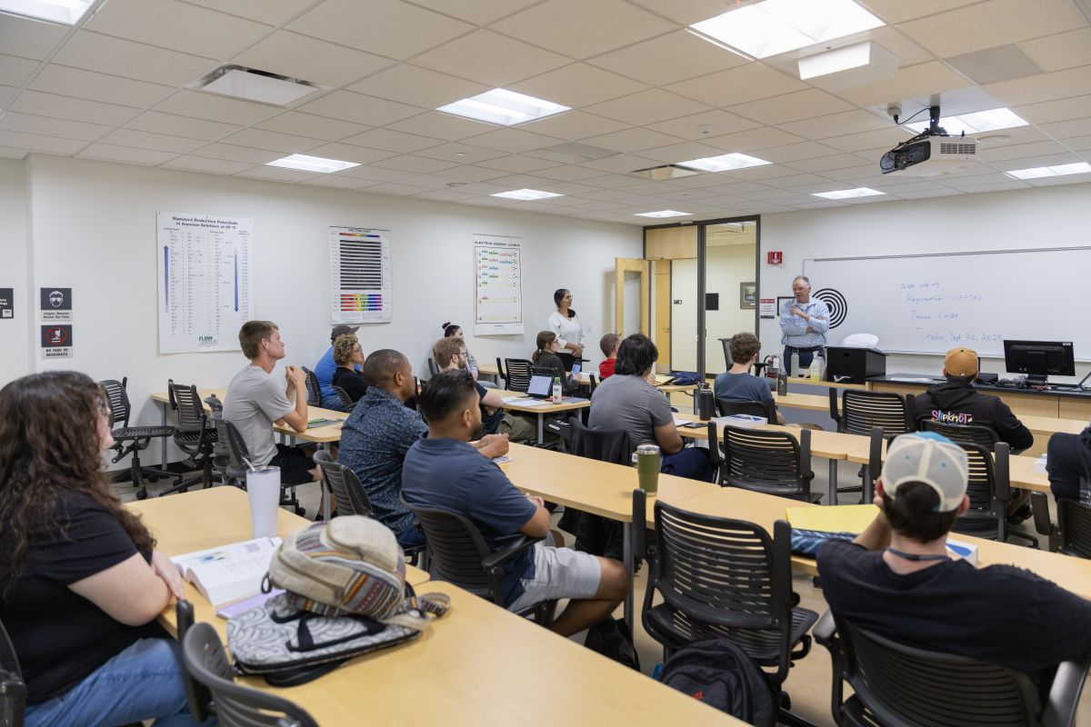Water/Wastewater Technology classroom full of students
