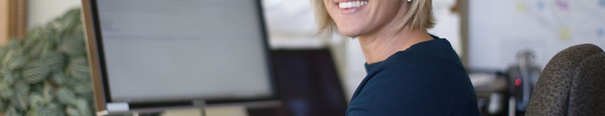 woman on computer L