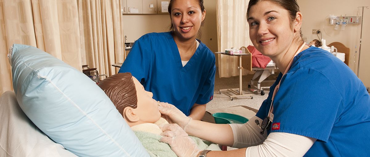 CNA students working in the lab