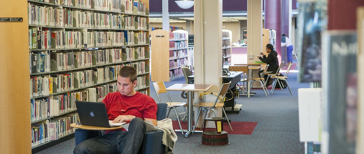 Students in the Todd Library in Sugar Grove