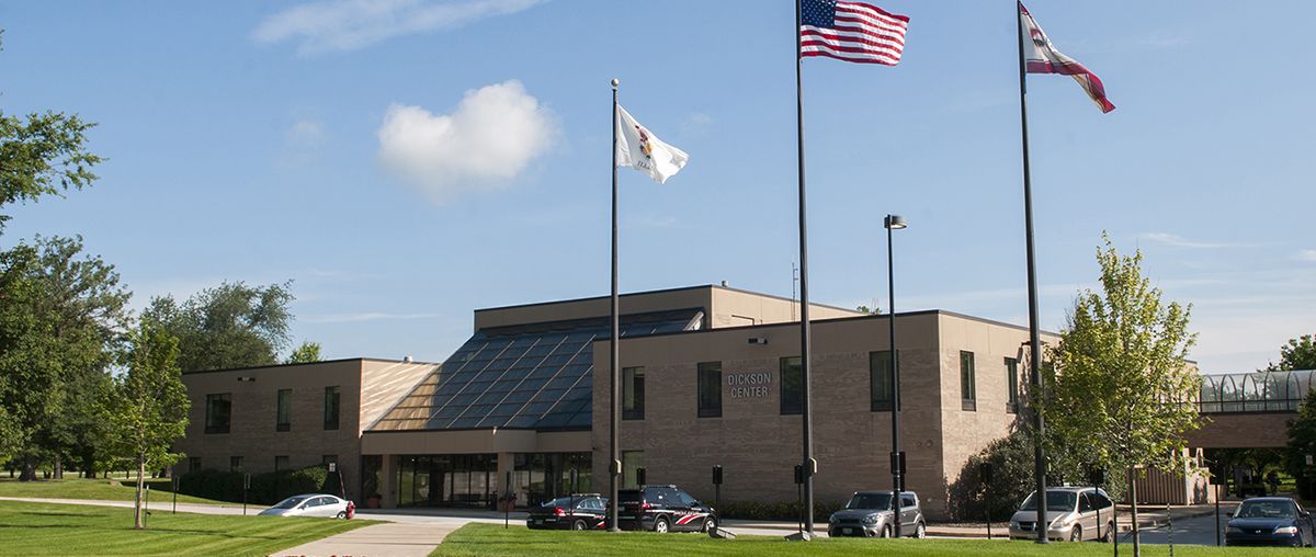 Dickson center with flags
