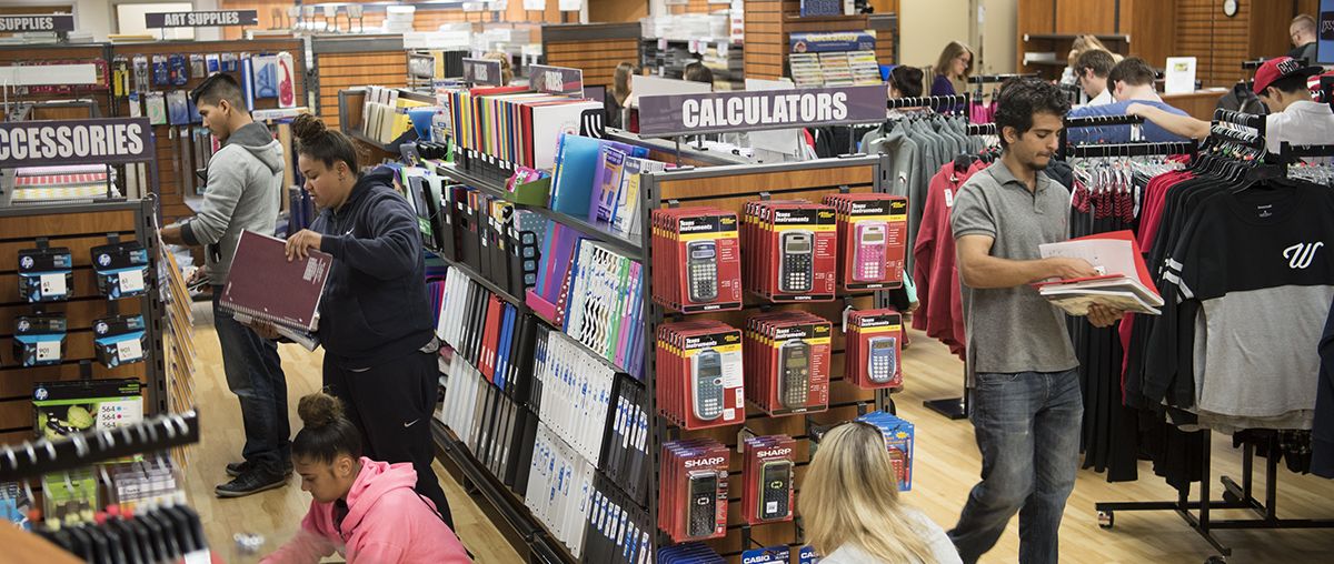 Students in Bookstore L