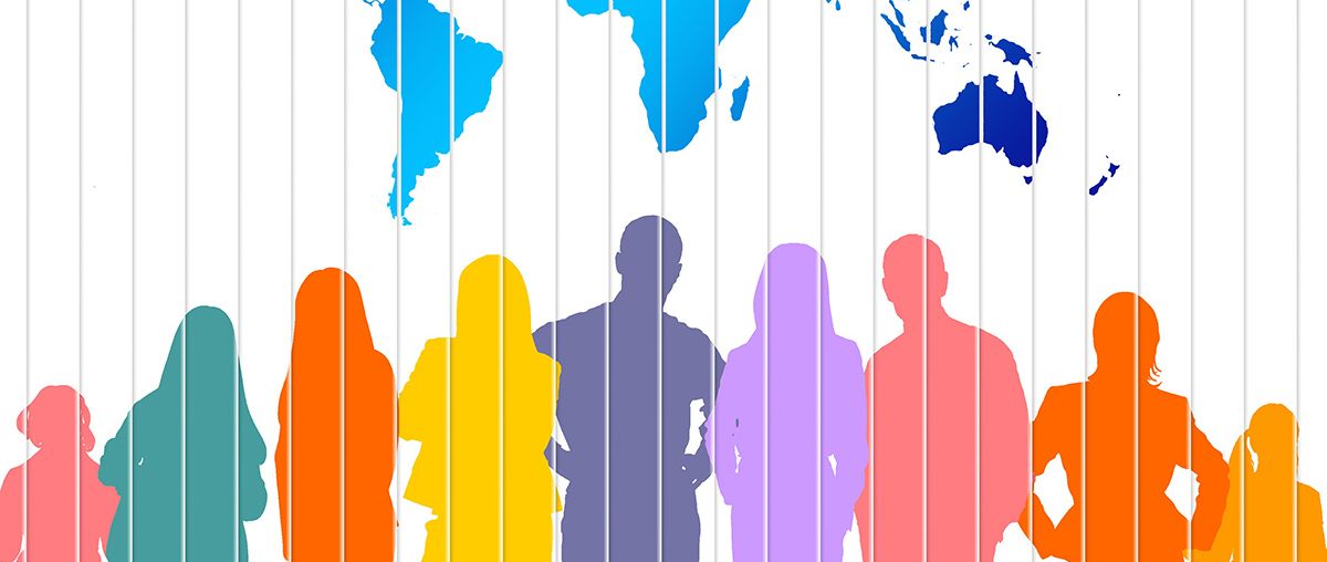 Sociology Silhouettes World Map