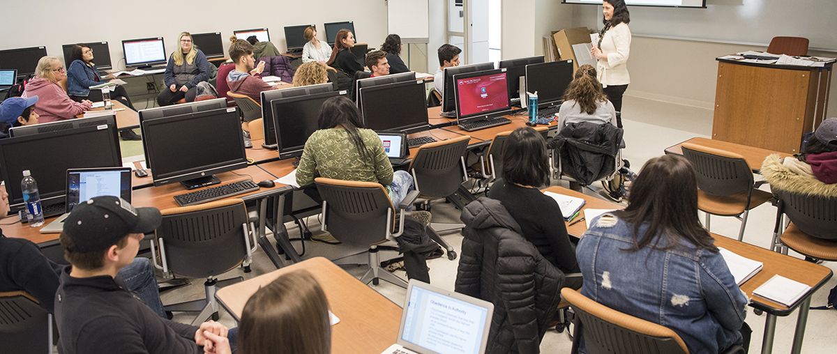 Psychology Students Classroom Instuctor Heather LaCost