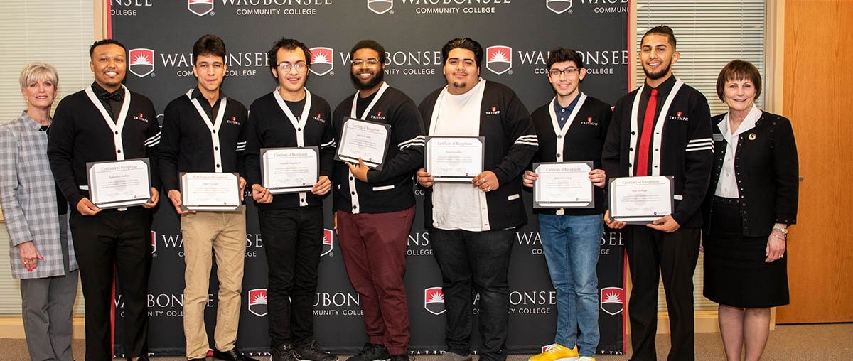 photo of TRIUMPH students with Dr. Sobek and BOT chair
