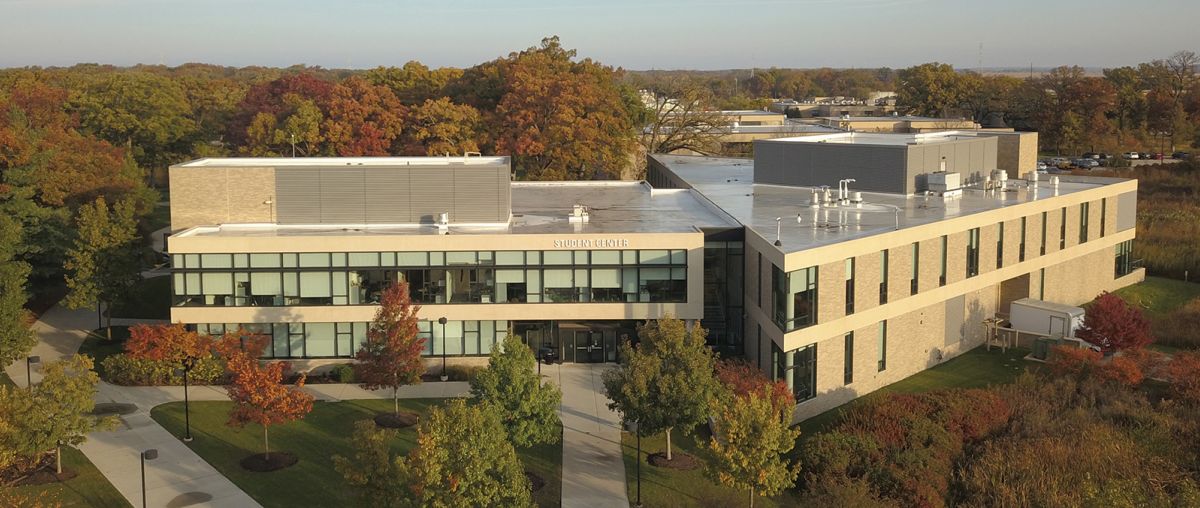 Aerial shot of Student Center