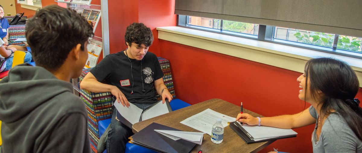 Three students in the LRC summer institute