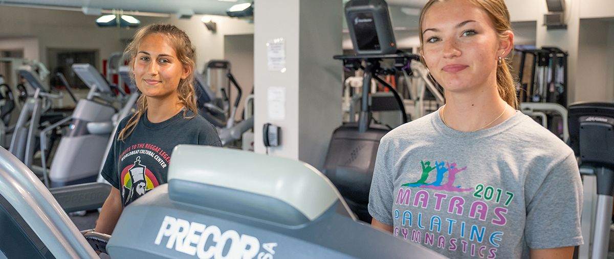 Students in the Fitness Center