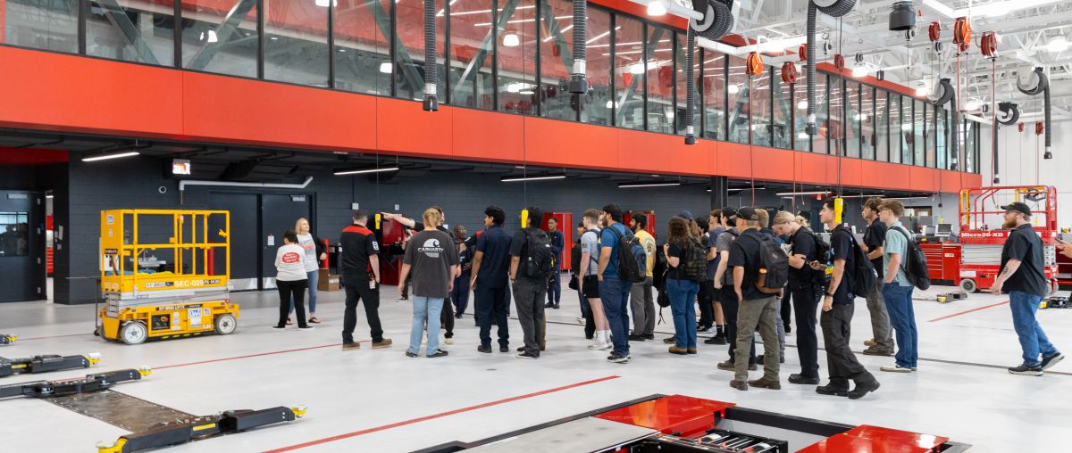 Inside Technical Education Center (TEC) Students taking a tour