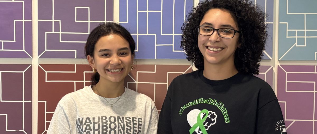 two students peer support