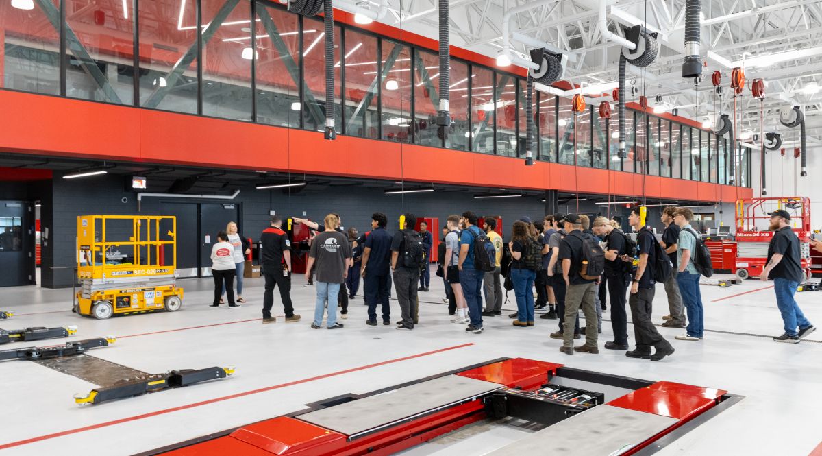 Inside Technical Education Center (TEC) Students taking a tour