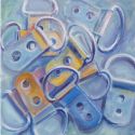 Daniel Capobianco, "D Rings" - 2015, Oil on Panel, 3 at 12 x 12 in. each, Sugar Grove Campus, Collins Hall, room 118