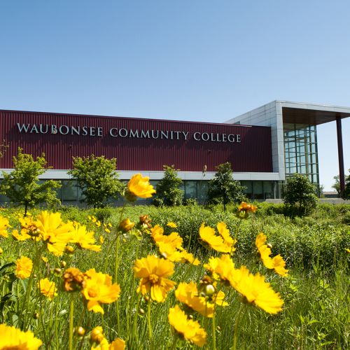 Plano campus with beautiful landscape