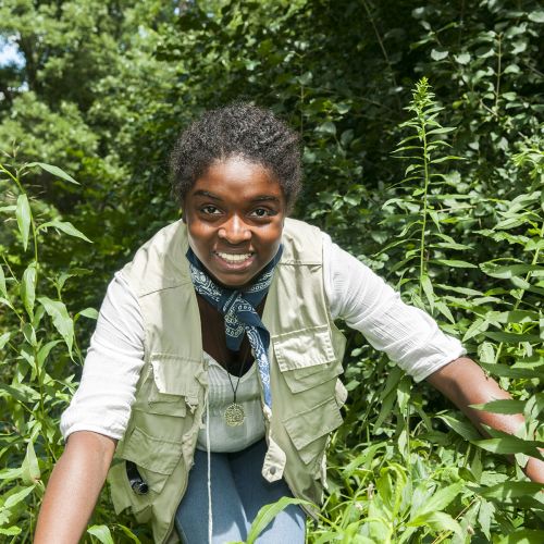 Girl in nature during summer s