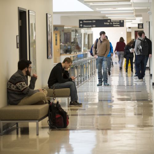 Students in hallway S