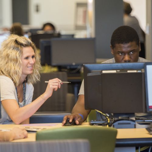 Students in computer Lab S