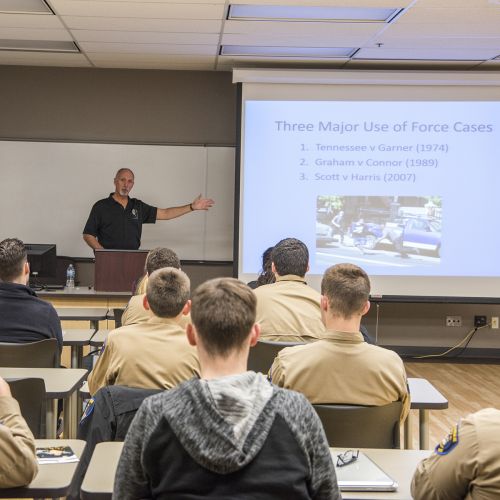 Criminal Justice Class in Bodie Hall