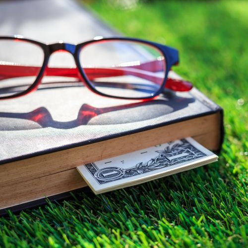 Book Money Glasses