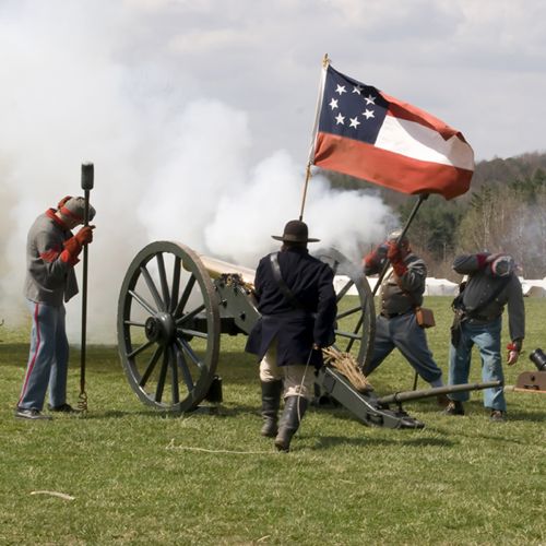 Soldiers Firing Cannon