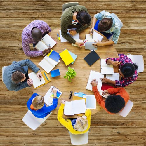 Students Round Table Study