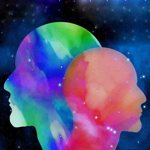 Psychology Heads Silhouette Stars