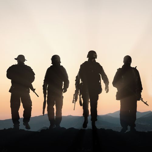 Military Soldiers Sunset