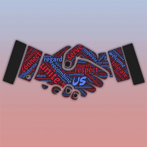 Political Science Handshake Unity