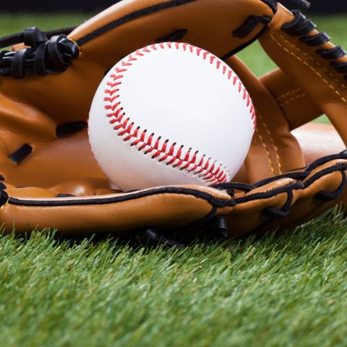 photo of baseball and mitt