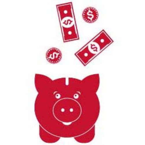 Piggy Bank with Money