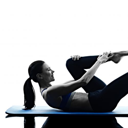 woman doing pilates