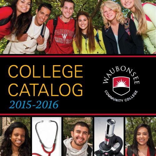 Waubonsee Catalog Cover 2015-2016