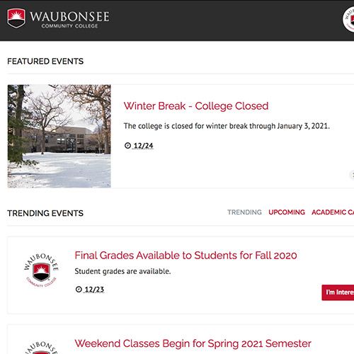Waubonsee Calendar