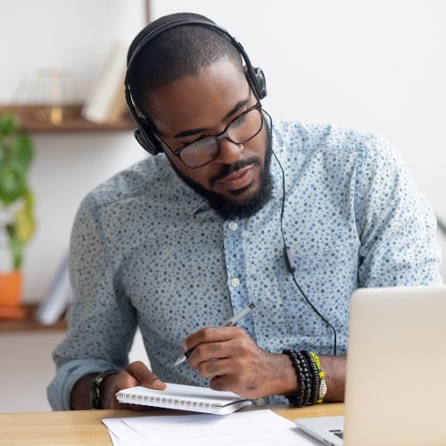 Man working on computer
