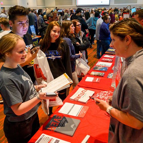 Students at College Night event