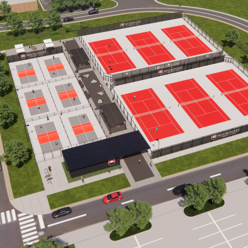 pickleball courts rendering