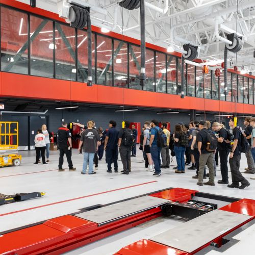 Inside Technical Education Center (TEC) Students taking a tour