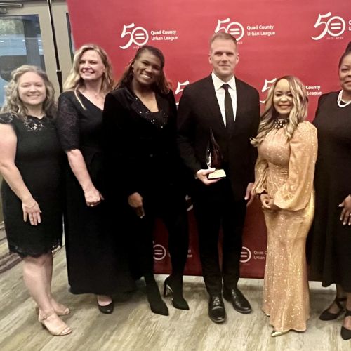 Dr. Knetl award Quad County Urban League’s Education and Champion of Opportunity 