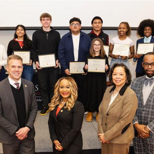 Waubonsee Community College recognized twelve outstanding local students with the inaugural RISE to the Dream Award.